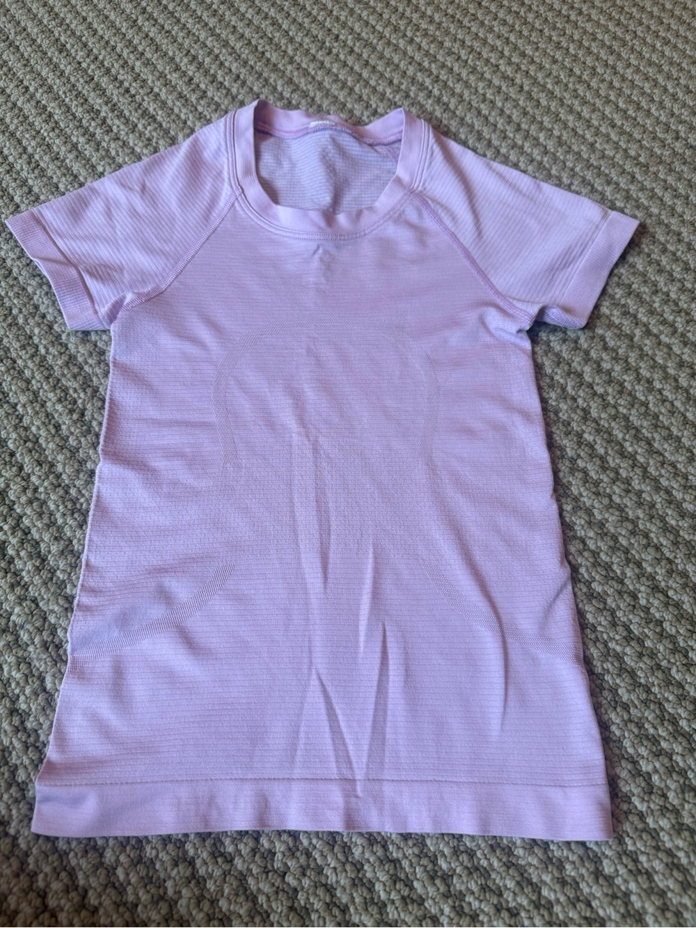 Lululemon swiftly Short Sleeve Top light pink sz 0